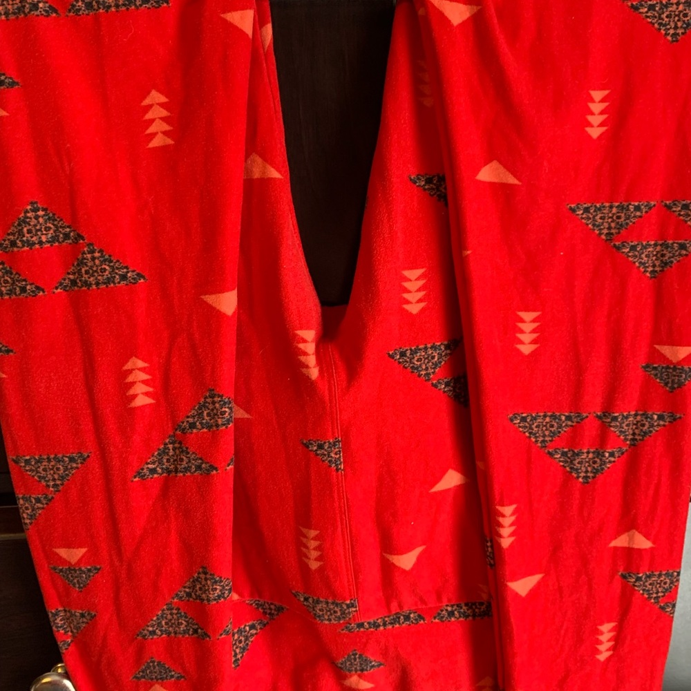 Lularoe leggings, red print, OS